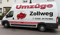 Beschriftung Bus Umz&uuml;ge Zollweg